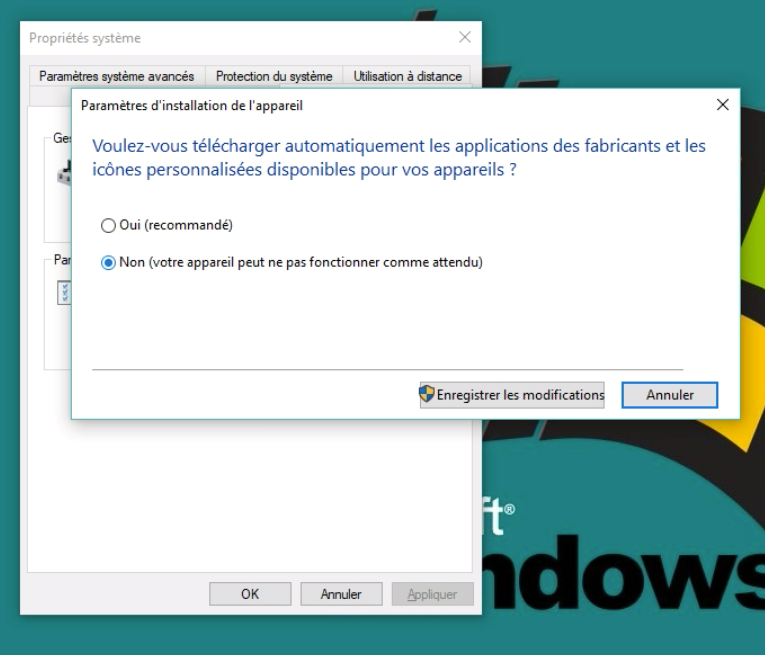 Empêcher la mise à jour des drivers sur Windows 10