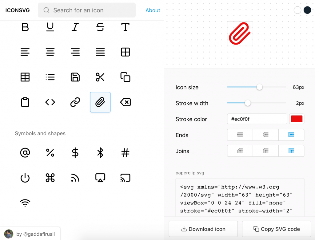 Icône SVG d'un ordinateur portable avec des outils de conception graphique