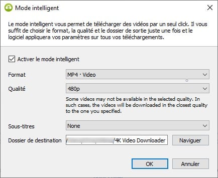 Image montrant une interface utilisateur de 4K Video Downloader téléchargeant une vidéo Facebook
