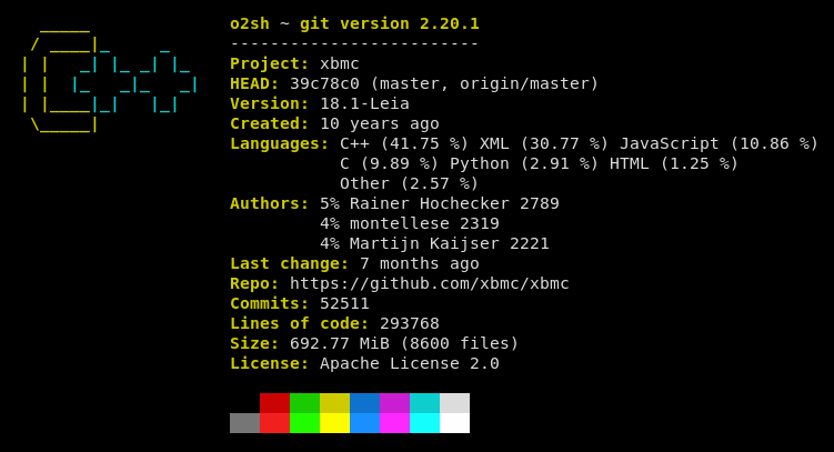 Logo d'OnFetch, l'outil pour afficher les informations d'un projet Git depuis votre terminal