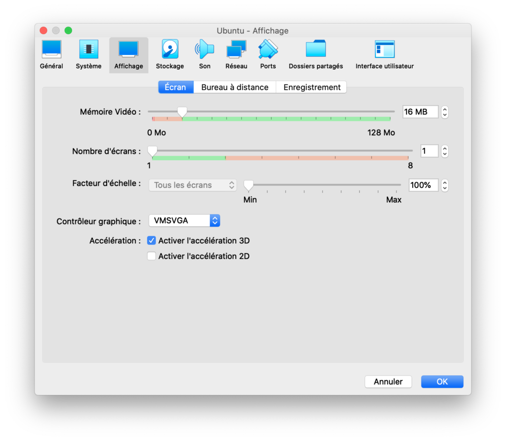Capture d'écran de VirtualBox 6.1.0 montrant le nouveau mode d'accélération vidéo sous Linux