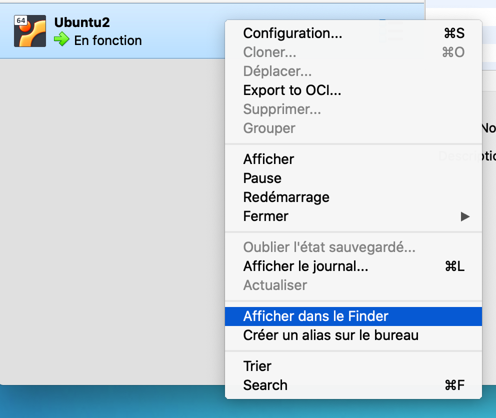 Capture d'écran du menu de configuration de Virtualbox pour augmenter la taille du disque dur