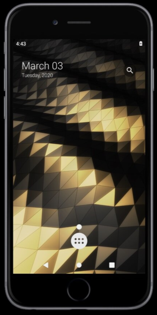 Capture d'écran du processus d'installation d'Android sur un iPhone