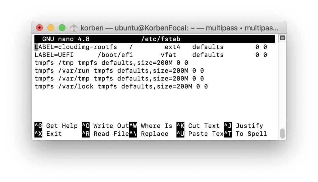 Capture d'écran montrant le montage de partitions temporaires dans la RAM sous Linux