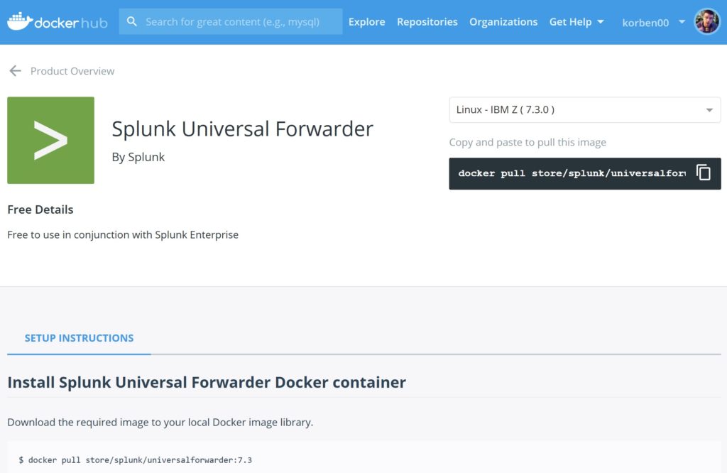 Capture d'écran du téléchargement de Docker pour Windows