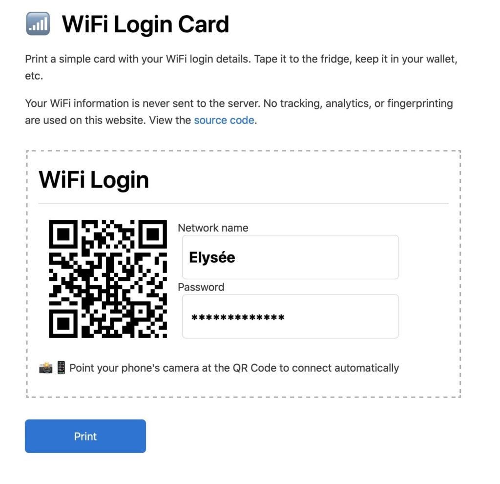 QR Code pour accéder facilement à votre réseau WiFi