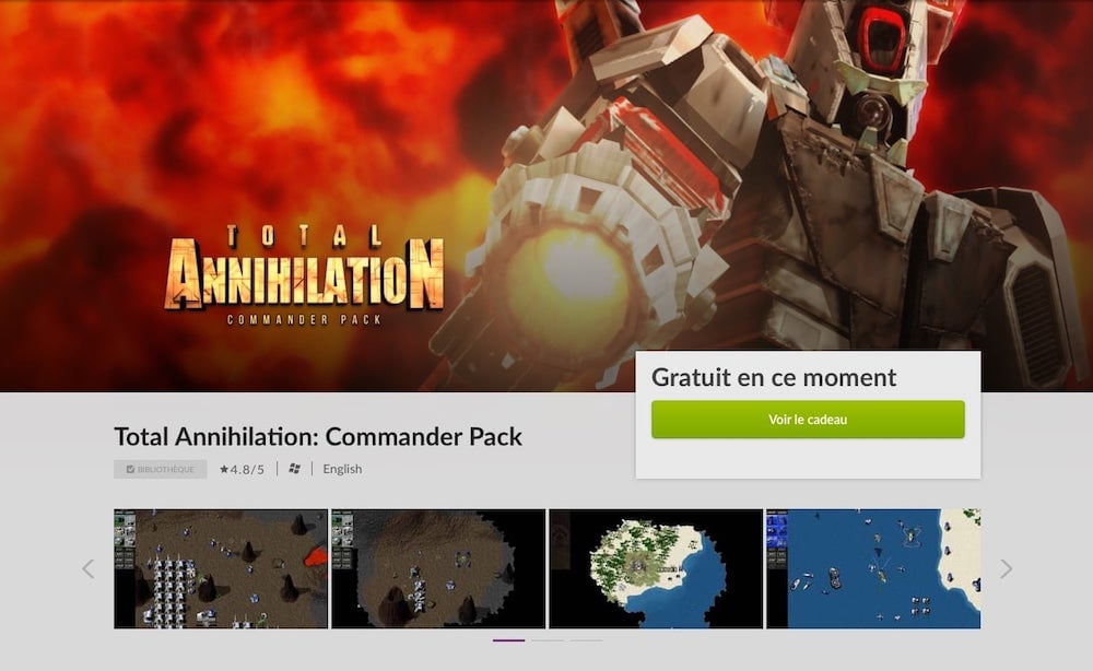 Capture d'écran du jeu Total Annihilation