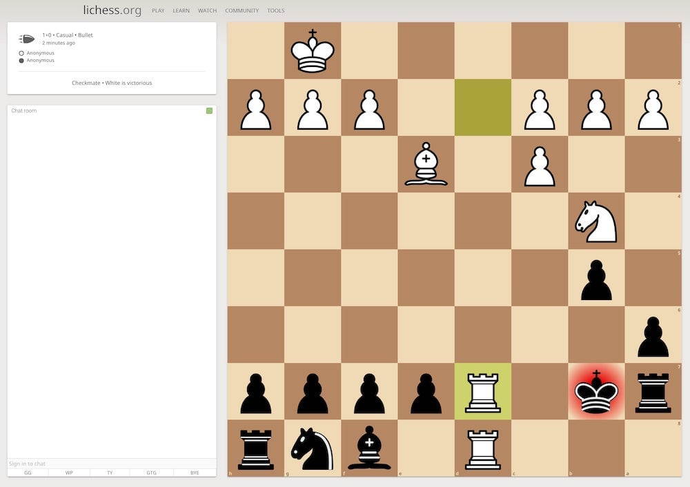 Image d'un pion d'échecs sur un plateau de jeu virtuel sous Linux