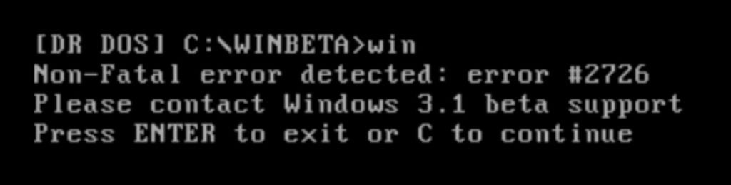 Capture d'écran d'un message d'erreur lors de l'installation de Windows XP