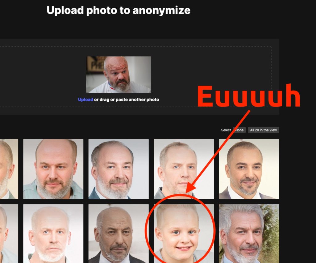 Photo d'un visage généré par machine learning