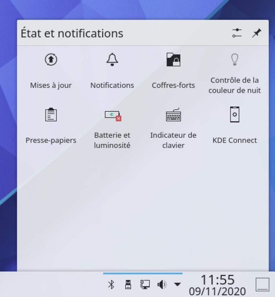 Capture d'écran de Plasma Vault dans KDE