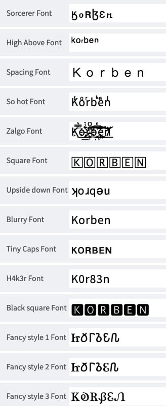Exemple de publication sur les réseaux sociaux utilisant des symboles Unicode pour se démarquer