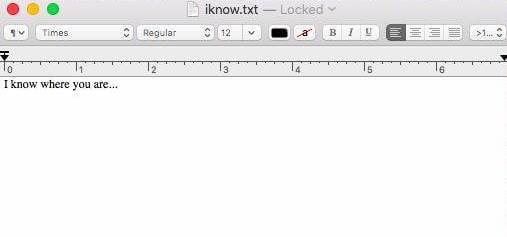 Capture d'écran d'un fichier .txt ouvert sur un ordinateur