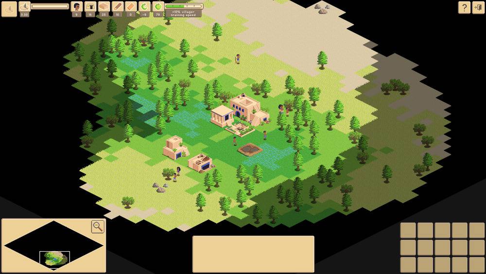 Capture d'écran du jeu The Fertile Crescent - Un clone gratuit d'Age of Empires montrant une bataille en cours