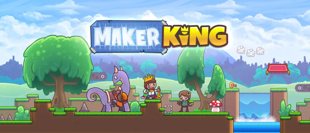 Capture d'écran du jeu Maker King montrant le menu de création de niveaux
