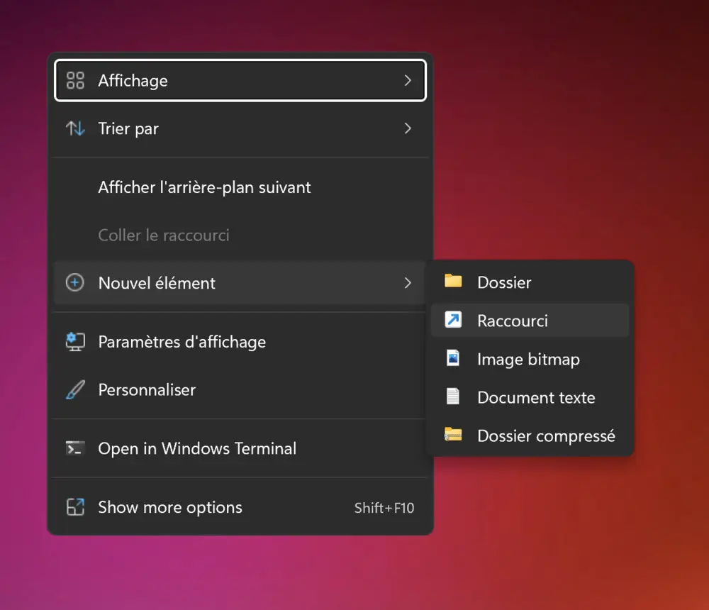 Capture d'écran de la fenêtre de paramètres réseau de Windows