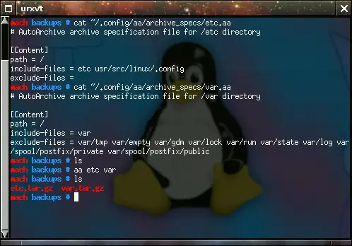 Interface de ligne de commande d'AutoArchive pour Linux