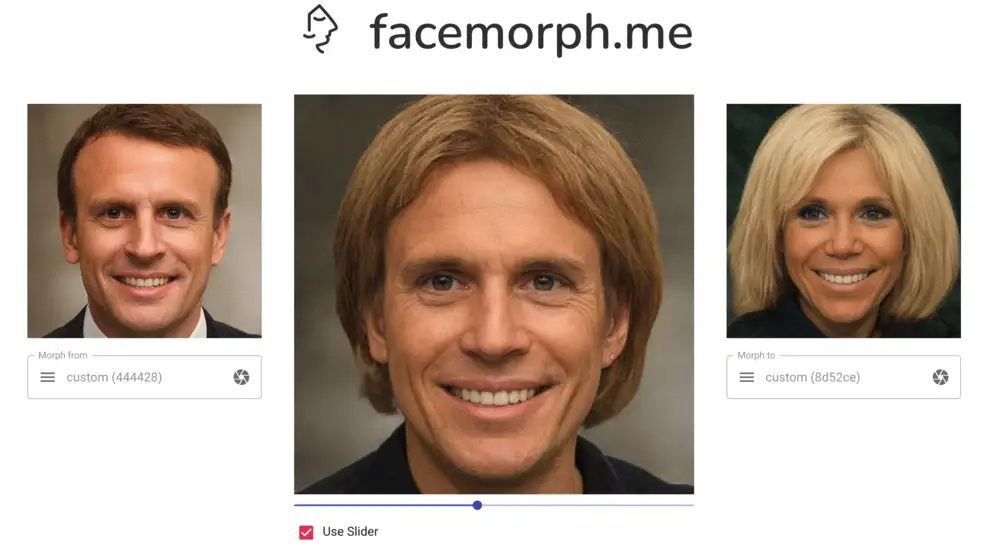Illustration du processus de transformation de deux visages en utilisant des algorithmes de deeplearning