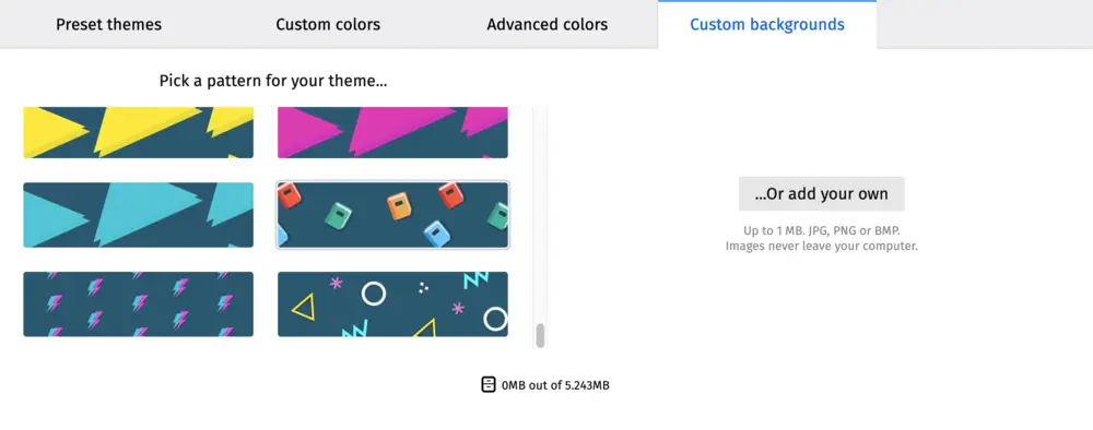 Exemple de thème créé avec Firefox Color