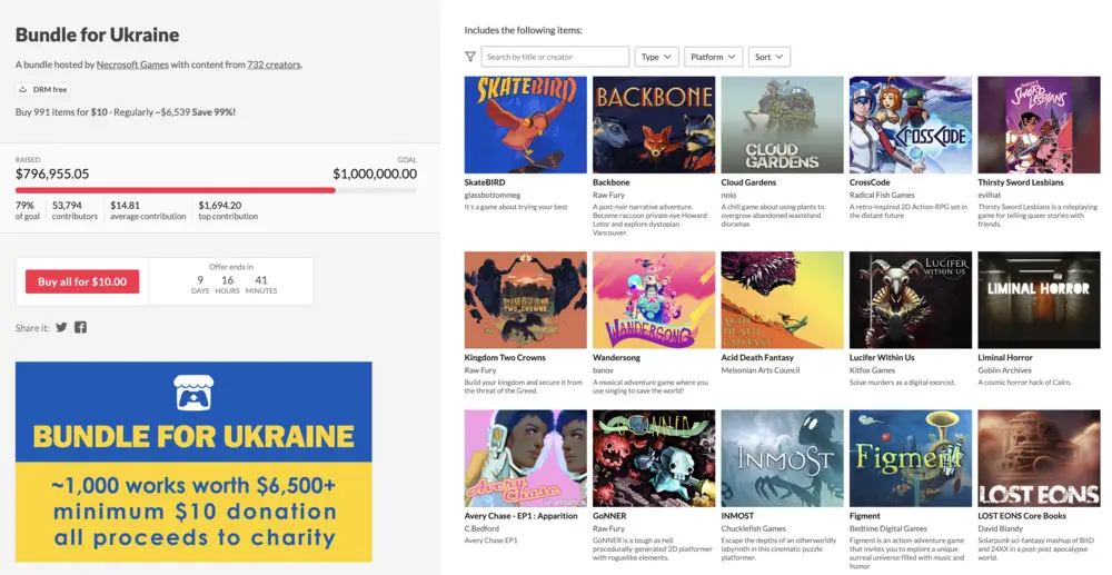 Les gamers soutiennent l’Ukraine