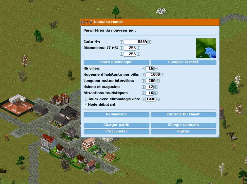 Capture d'écran du jeu de simulation de transport avec un bus