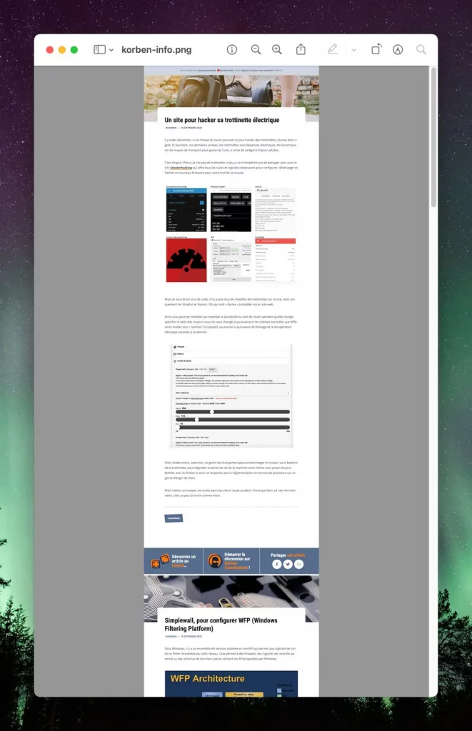 Capture d'écran d'un site web avec Shot Scraper