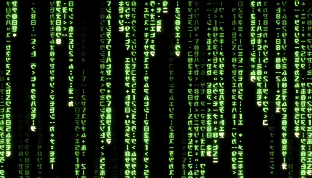 Capture d'écran du site web La Matrix en ligne