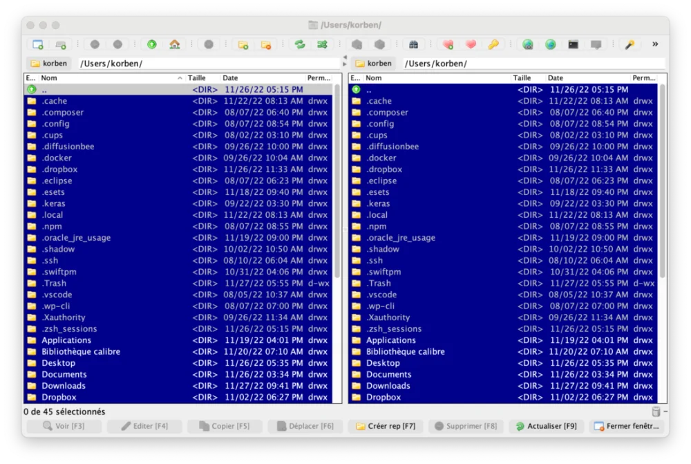 Comparaison entre muCommander et l'explorateur de fichiers par défaut de Windows