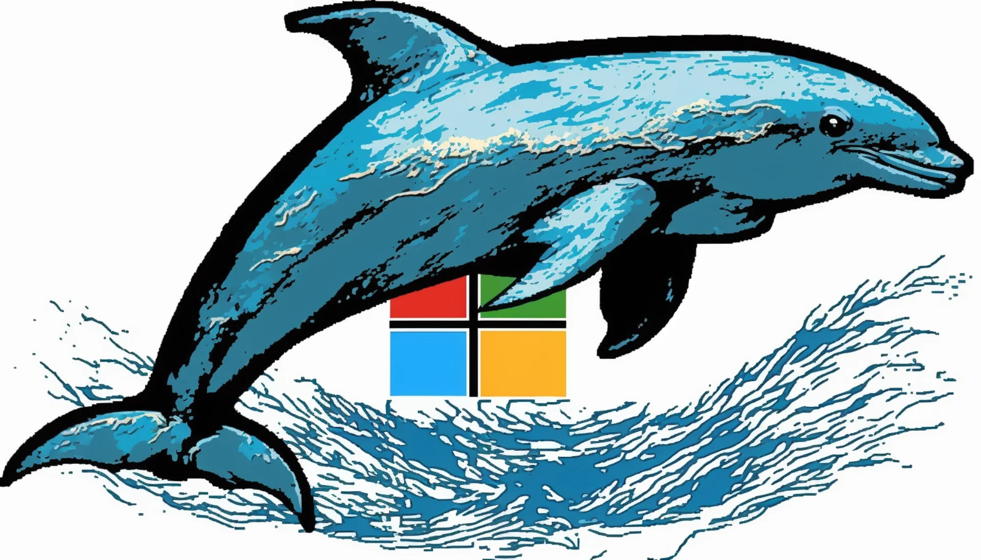 Manu23 dolphin with Microsoft Windows Logo colors sega game 8a84bf84 c3f7 4e32 a9c3 1ebbb6341063