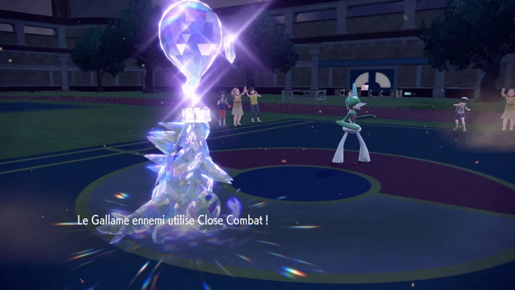 Image de la capture d'un Pokémon dans Pokémon Écarlate et Violet