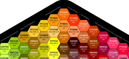 Web Designer Color Reference Hexagon Mouse Pad - screen shot.
