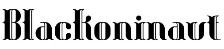 Example of Blackoninaut font.