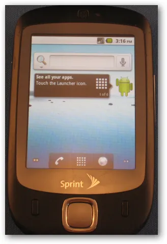 Téléphone Windows Mobile avec écran tactile