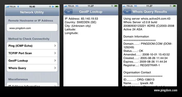 Interface utilisateur de l'application Z pour les admins réseaux sur iPhone