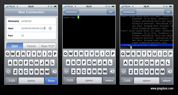 Photo de l'interface utilisateur de l'application U pour les admins réseaux sur iPhone