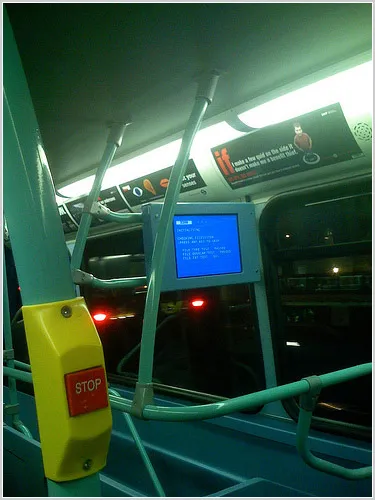 Une capture d'écran d'un écran bleu sur un smartphone
