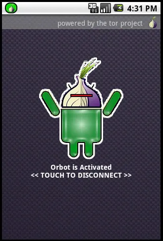 Logo de l'application officielle TOR sur Android