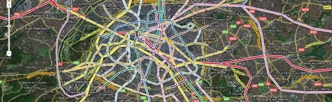 Plan du métro de Paris sur Google Maps