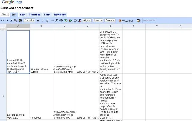 Capture d'écran de l'interface d'exportation des backlinks vers un fichier CSV