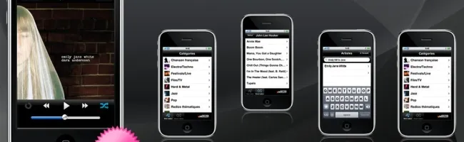 Capture d'écran de l'application Deezer sur iPhone