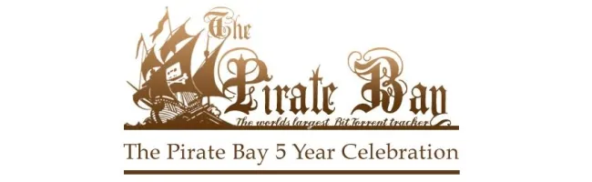 Logo de The Pirate Bay avec un gâteau d'anniversaire