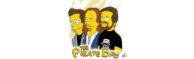 Logo de The Pirate Bay avec la tête de Bart Simpson