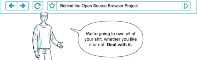 Capture d'écran de la page de la licence de Chrome de Google
