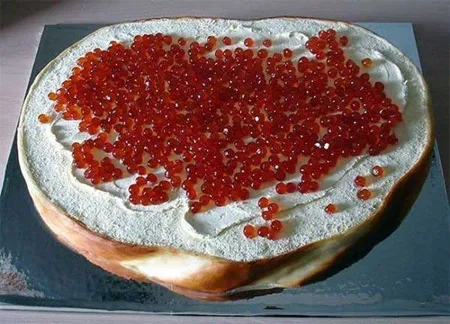 Red Caviar Sandwich Cake