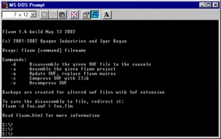 Capture d'écran de l'interface du décompilateur flash avec les principales fonctionnalités mises en évidence