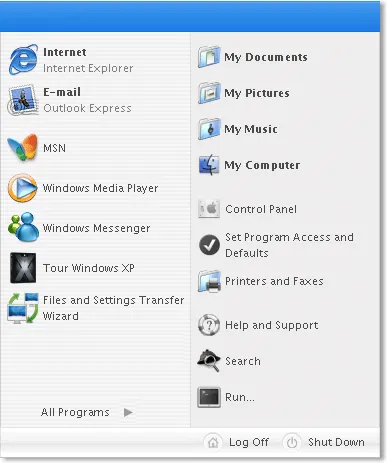 Capture d'écran de la barre de menus de Mac OSX