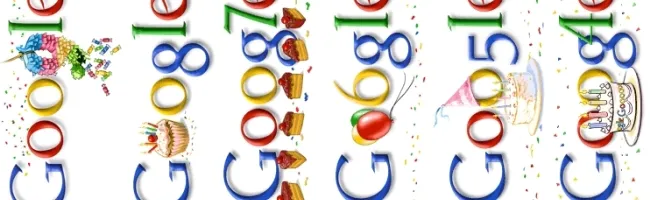 Logo de Google pour les 10 ans de l'entreprise