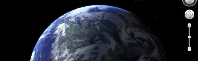 Capture d'écran de l'interface du Google Earth Plugin