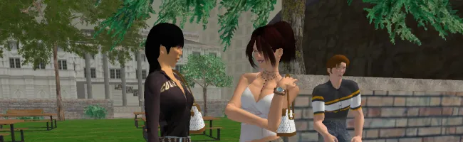 Femme utilisant la Wii pour se déplacer dans Second Life
