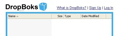 Capture d'écran de l'interface de Dropbox avec un dossier nommé 'Photos' ouvert
